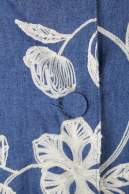 Mantel Jeans Flower weiß 0320-MA [EG | blau/weiß]